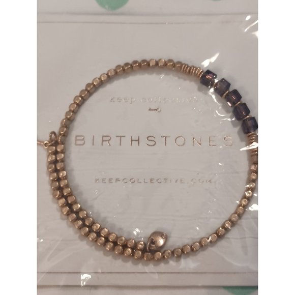 NWT! Birthstone Bracelet in Rose Gold (February) - Picture 2 of 8